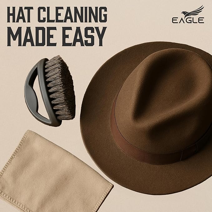 Hat Brush for Felt and Wool – Soft Horsehair Bristles for Cleaning Cowboy Hats - Image 5