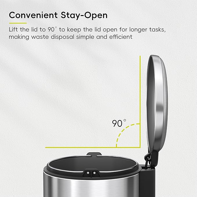 EKO Serene 5L / 1.32 Gallon Step Trash Can - Image 8