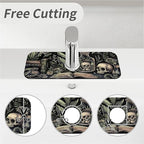 Kitchen Sink Splash Guard，Books and skulls Faucet Mat Sink Gadgets-Super - Image 5