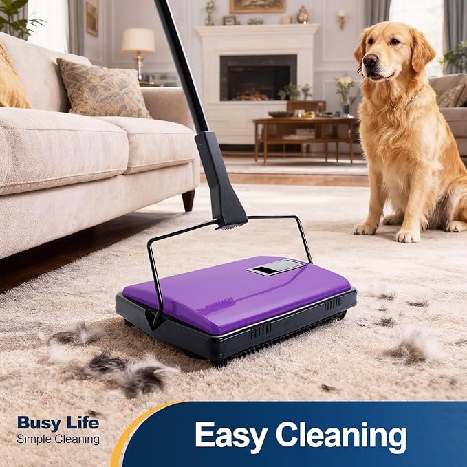 Yocada Carpet Sweeper Cleaner Manual Household Sweeper - Image 2