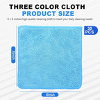 Tanlade Microfiber Cleaning Cloth 6"x6" Cleaning Rags Reasonable Kitchen Towels - Image 2