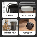 IRIS USA Dog Food Storage Container 58 lbs, Attachable Wheels, - Image 4