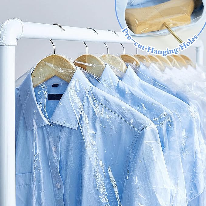 100 Pack Dry Cleaning Plastic Bags, Dry Cleaners Bags - Image 4