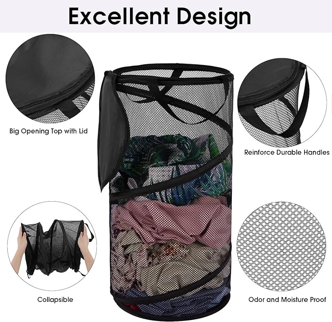 BATTOO Large Collapsible Laundry Basket - Image 3