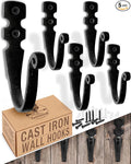 Cast Iron Wall Hooks Handmade Blacksmith by MyFancyFarmhouse