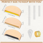 LemonRoad 3 Pcs Wooden Lint Comb Cashmere Comb 3 Styles Manual Fabric Shaver - Image 2