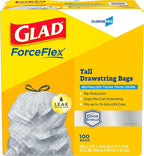 CloroxPro Glad ForceFlex 13 Gallon Tall Kitchen Drawstring Trash Bags, 100 Ct - Image 9