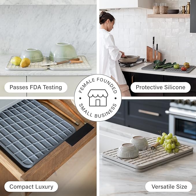 Dorai Home Large Dish Pad – 40% More Drying Space, Eco-Friendly Quick-Drying - Image 3
