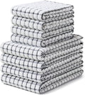 Homaxy Kitchen Towels and Dishcloths Set, 16 x 25 and 12 x 12 Inches, Super by Homaxy