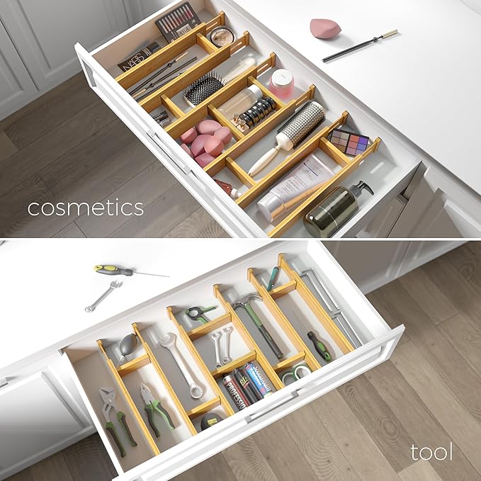 Adjustable Bamboo Drawer Dividers - Image 5