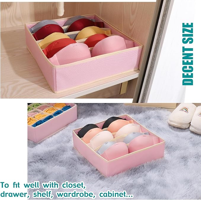 Drawer under Cabinet Clothes Organizer 5 Cell Foldable Storage Cubes Underwear - Image 3