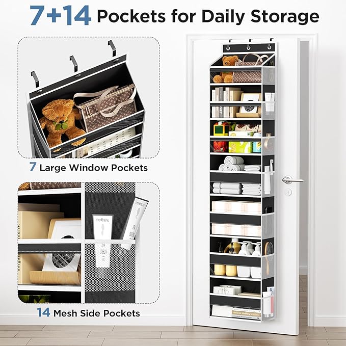 Over The Door Organizer, 7 Tier Door Hanging Organizers - Image 4