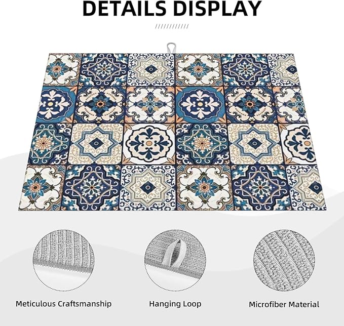 2Pcs Dish Drying Mats Faucet Mats Sets Large Size Coffee Mats Sink Faucet Mat - Image 5