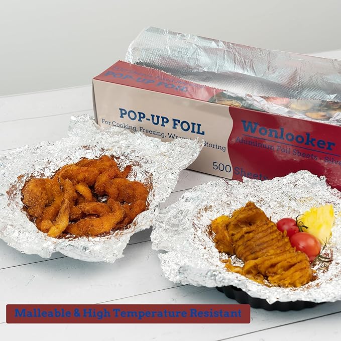 Aluminum Foil Sheets, 500 Sheets, 12 x 12inch/sheet, Precut Aluminum Foil Wraps - Image 2
