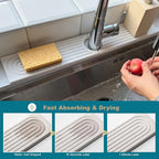 Faucet Mat for Kitchen Sink, Stone Drying Mat for Kitchen Counter, Stone Mat - Image 6