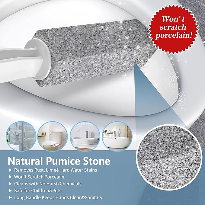 Toilet Bowl Cleaner Pumice Stone -Hard Water Stain Remover - Image 2