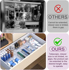 25 Pcs Clear Drawer Organizer, Adjustable Drawer Storage Box, 3-Size Desk - Image 4