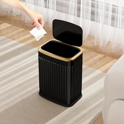 TIPGO Bathroom Trash Can with Lid, 2.1 Gallon / 8 Liter Small Garbage Can - Image 6