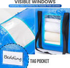 TAILI 2 Tier Extra Large Moving Bags, 2 Pack Blue Heavy Duty Totes - Image 7
