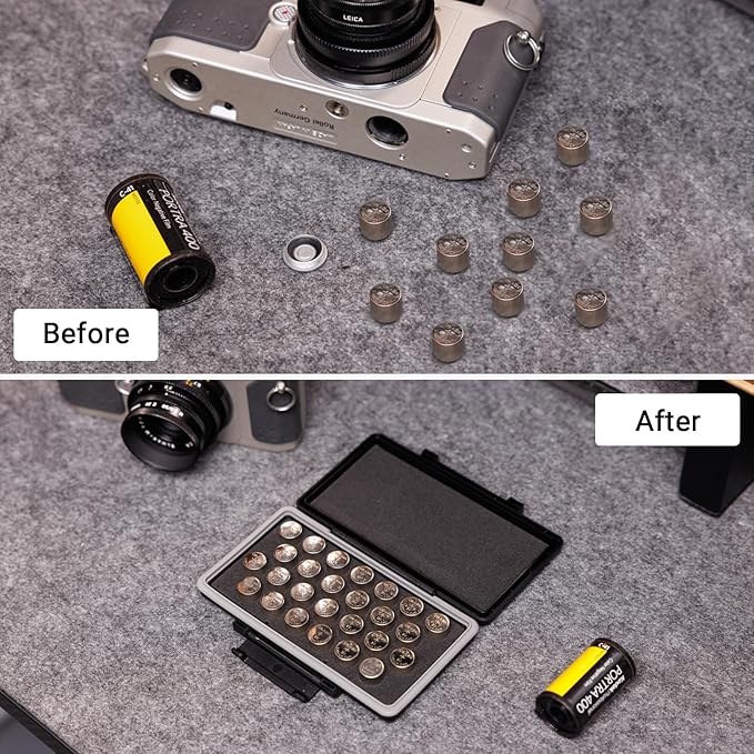 JJC CR1/3N Battery Case Holder Storage, Water-Resistant Anti-Lost, Button Coin - Image 2
