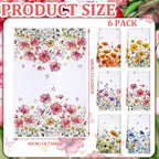 Geyoga 6 Pcs Spring Floral Kitchen Towels Flamingo Dish Hand Towels Sunflower - Image 3