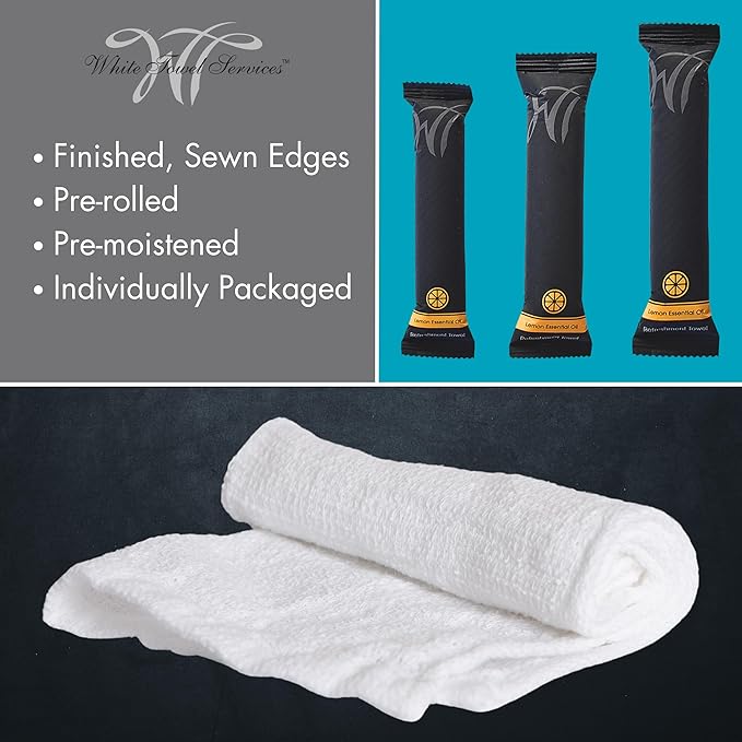 White Towel Services 8" x 8in Moist Cotton Towel Individually Wrapped - Image 4