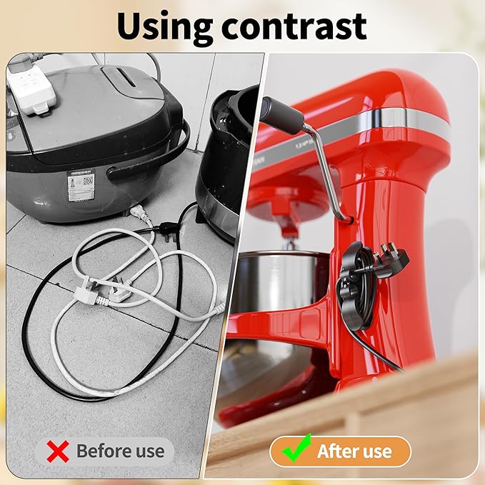 6PCS Upgraded Cord Organizer for Appliances, Kitchen Appliance Cord Organizer - Image 6
