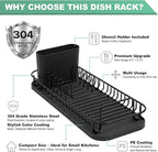 SunnyPoint 304 Stainless Steel NeverRust Compact Dish Drying Rack - Image 5