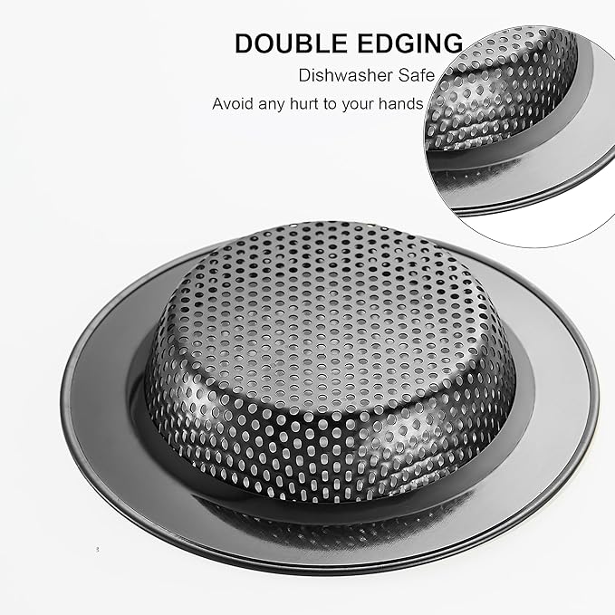 LASSHSWA Kitchen Sink Strainer Stainless Steel, Kitchen Sink Drain Strainer - Image 3