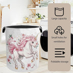 Unicorn Pink Foldable Canvas Laundry Basket - Image 7