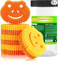 SmilePowo 5 Pack Scrub Sponge, Dual-Sided Temperature Controlled Kitchen Sponge by SmilePowo