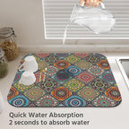 Dish Drying Mat for Kitchen Counter 16x18 Inch, Super Absorbent Dish Drainer Mat - Image 3