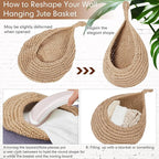Honeydak Boho Decor Hanging Wall Baskets - Image 3