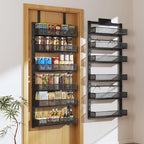 Pantry Door Organizers and Storage, 6-Tier Large Wide Metal Heavy-Duty Frame by DAOTENGQL