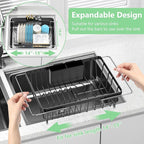 LEMIKKLE Roll Up Dish Drying Rack, Over The Sink Dish Drainer Rack, Foldable - Image 2