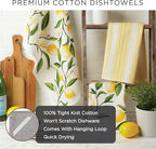 DII Cotton Dish Towel Set Damask Print, Nautical Blue - Image 5