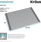 Kraus Multipurpose Workstation Sink Roll-Up Dish Drying Rack, Colander and - Image 5