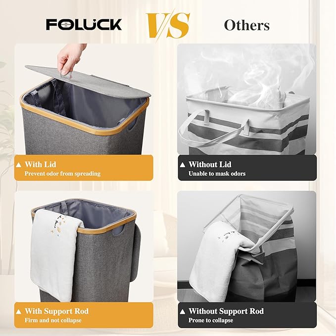 Large Laundry Hamper, 100L Waterproof Laundry Basket - Image 5