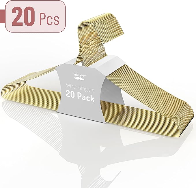 Mr. Pen- Gold Metal Hangers, 20 Pack - Image 2