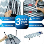 Metal Mesh Panel Tabletop Ironing Board | Foldable Iron Board | Heavy Duty - Image 7