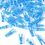60PCS Blue Clear Clothes Pins for Baby Shower Games Boy, Transparent Acrylic by JUXINDAZYF