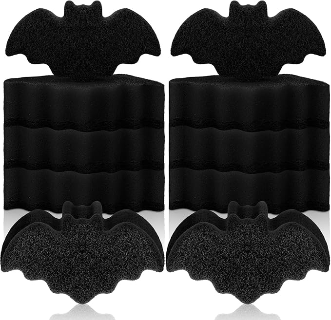 Tioncy 12 Pack Bat Sponges Kitchen Bulk Dual Sided Scrubber Gothic Sponges by Tioncy