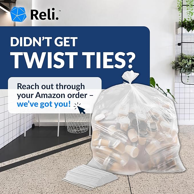 Reli. 40 to 45 Gallon Trash Bags Heavy Duty | 125 Trash Bags - Image 6