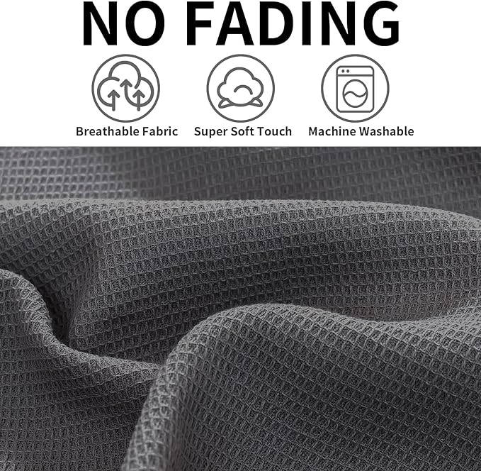 QUILTINA Dish Towels Set, 100% Cotton Waffle Weave Kitchen Towels 6 Pack - Image 6