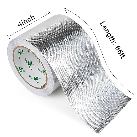 BOMEI PACK Adhesive Aluminum Foil Heat Shield Tape Barrier 4in x 66ft, - Image 4
