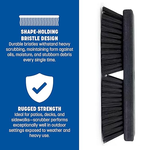 SPARTA Plastic Floor Scrub Brush, Brush Head Only, Deck Brush - Image 3