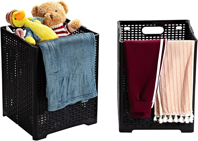 42L Collapsible Plastic Laundry Baskets, Foldable Laundry Hamper - Image 6