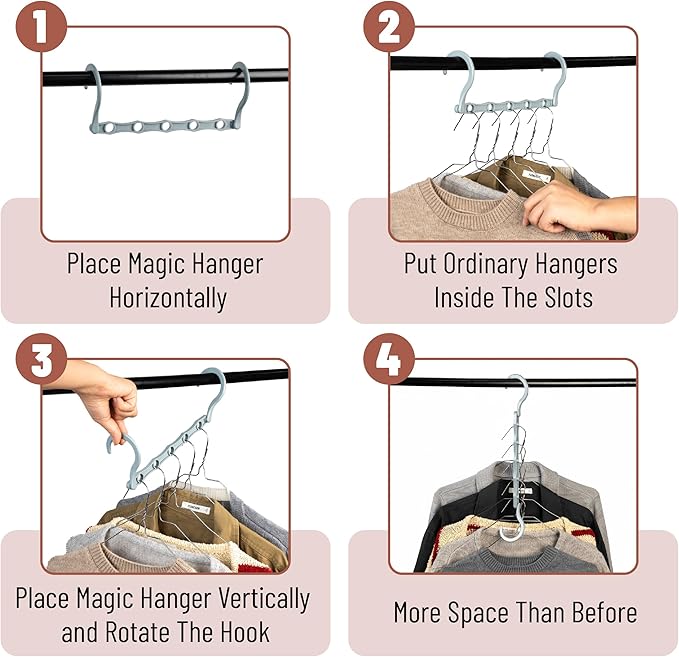 Mr. Pen- Space Saving Hangers for Clothes, Pastel Colors, Plastic Multi Clothes - Image 5