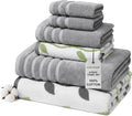 Modern Threads Organic Vines 6-Piece 100% Cotton Towel Set – Yarn Dyed Jacquard by ModernThreads