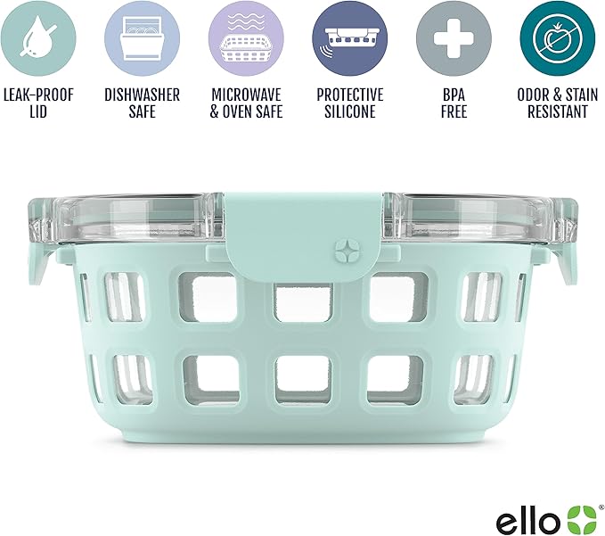 Ello Duraglass Mixed Meal Prep Sets Leak-Proof Glass Food Storage Containers - Image 2